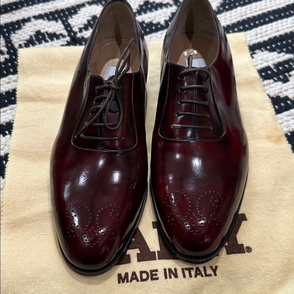 NWT vintage Bally Men\'s Deep Burgundy Leather Bilbao main image 5